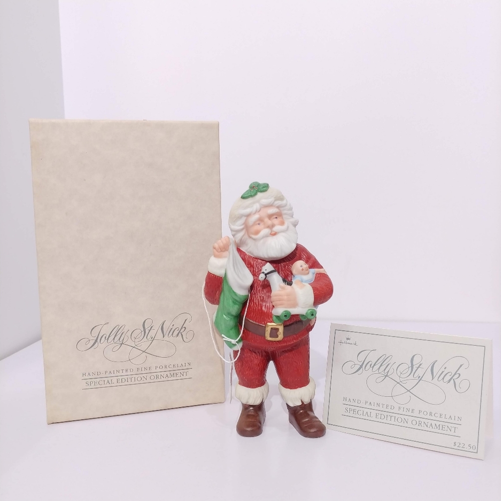 Hallmark 1986 Vintage Keepsake Ornament Hand-painted Jolly St. Nick